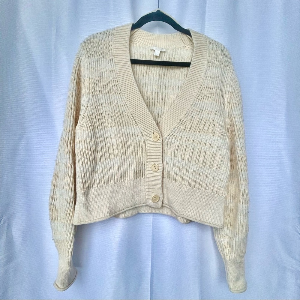 COS - Cardigan, Cream/Light Yellow Knit Women's Button Up Sweater